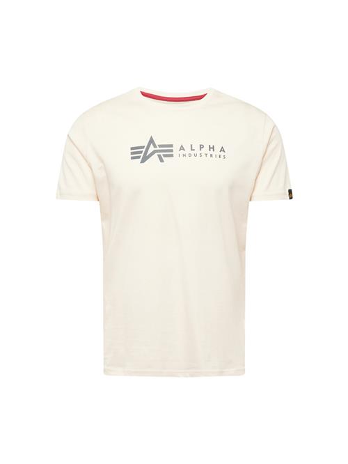 ALPHA INDUSTRIES Bluser & t-shirts  elfenben / mørkegrå