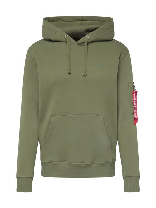 Se ALPHA INDUSTRIES Sweatshirt  oliven / rød ved About You