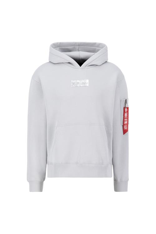 ALPHA INDUSTRIES Sweatshirt  grå / blodrød / hvid