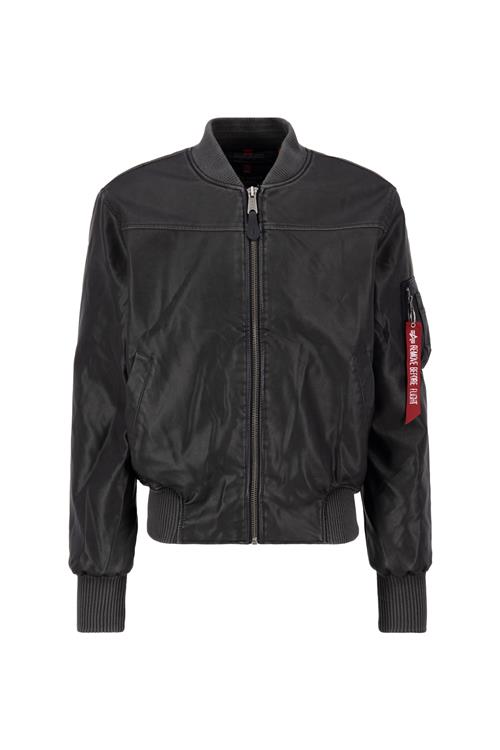 ALPHA INDUSTRIES Overgangsjakke ' MA-1 FL '  blodrød / sort / hvid