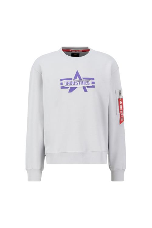 ALPHA INDUSTRIES Sweatshirt  grå / lilla / blodrød