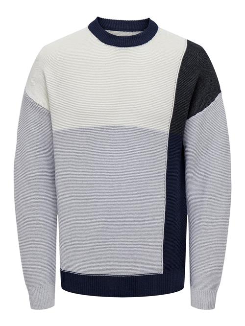 Se Only & Sons Pullover 'KENDRICK'  grå / lysegrå / sort ved About You