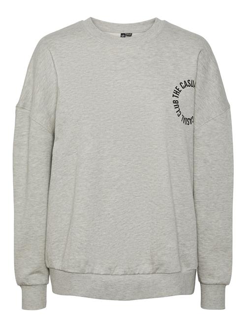 PIECES Sweatshirt 'JYLLO'  grå-meleret / sort