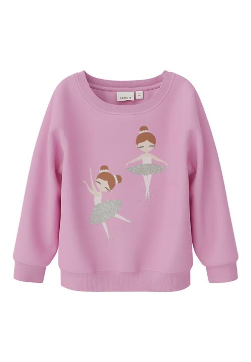 NAME IT Sweatshirt 'NMFOmiana'  brun / grå / lys pink / hvid