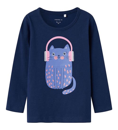 Se Name It Bluse - NmfOlisia - Beacon Blue ved KidsWorld