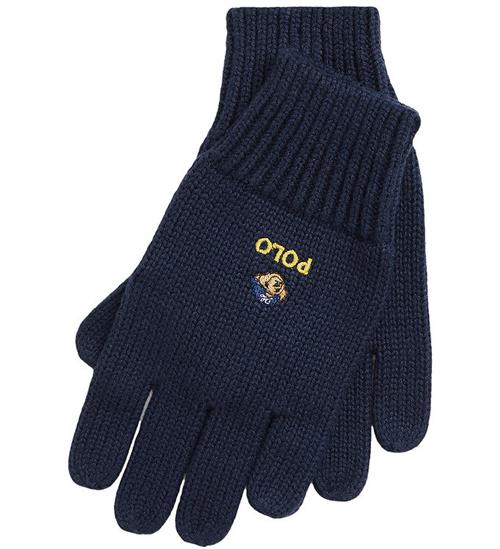 Se Polo Ralph Lauren Handsker - Strik - Navy ved KidsWorld