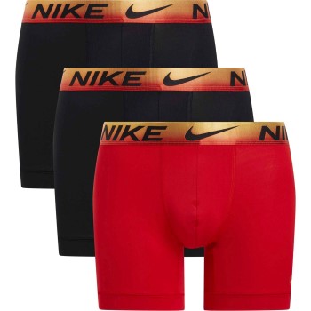 Nike 9P Everyday Essentials Micro Boxer Brief Orange/Rød polyester Small Herre