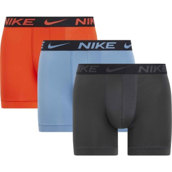 Nike 9P Everyday Essentials Micro Boxer Brief Blå/Orange polyester Small Herre