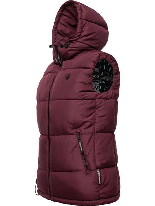 MARIKOO Vest 'Eisflöckchen'  beige / bordeaux