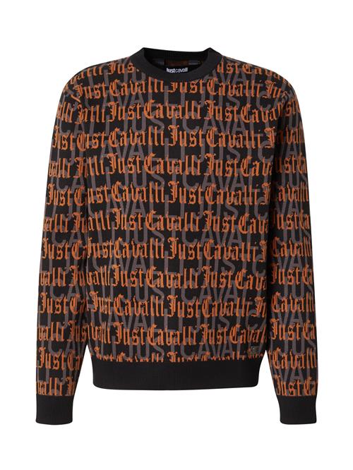 Just Cavalli Pullover 'MAGLIERIA'  mørkegrå / orange / sort