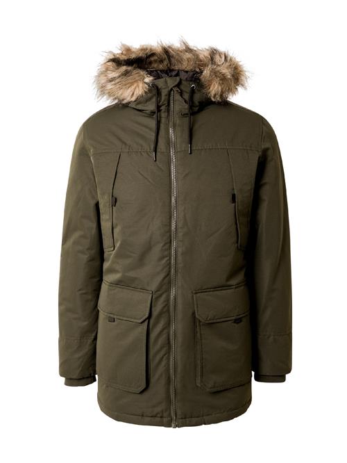 JACK & JONES Vinterparka 'JJECONSTRUCT'  lysebrun / oliven