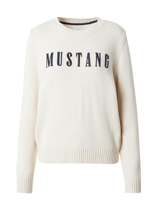 Se MUSTANG Pullover 'SILAS'  navy / uldhvid ved About You