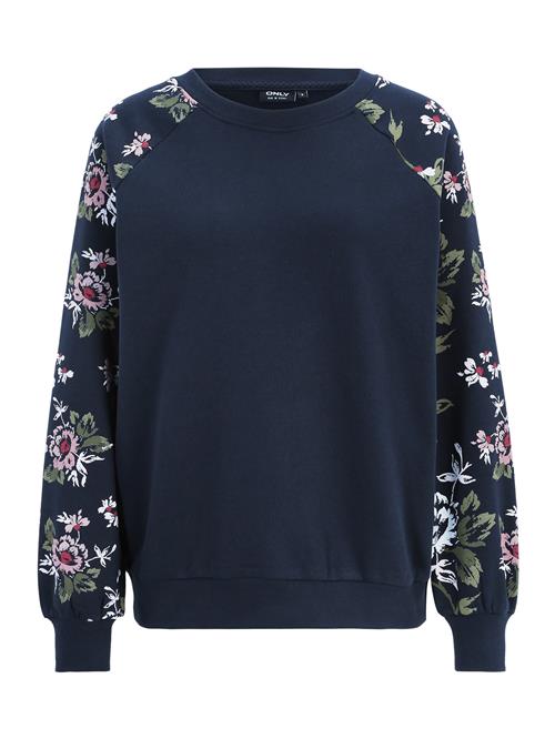 Se ONLY Sweatshirt 'ONLWANTED'  marin / grøn / lilla / hvid ved About You