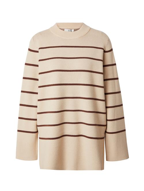 Se JDY Pullover 'JDYMILA'  beige / mørkebrun ved About You