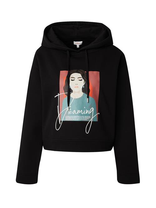 s.Oliver Sweatshirt  lyseblå / lyserød / sort / hvid