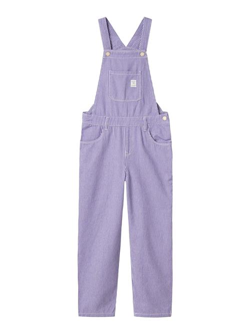 NAME IT Overalls 'NKFDes'  purpur / hvid