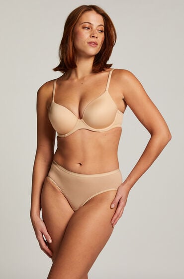 Se Hunkemöller Superslip bomuld Beige ved Hunkemøller