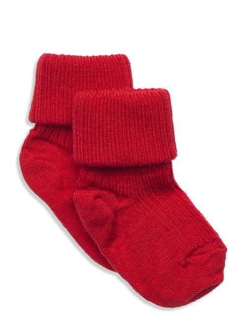 mp Denmark Wool Rib Baby Socks Mp Denmark Red