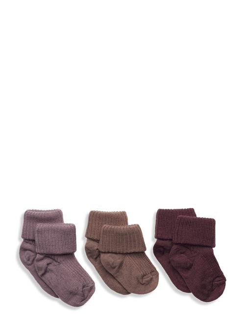 Wool Rib Baby Socks - 3-Pack Mp Denmark Patterned