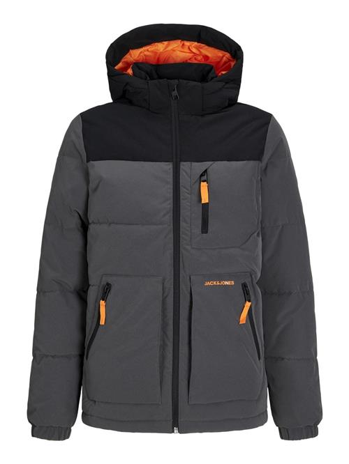 Jack & Jones Junior Vinterjakke  grå / orange / sort