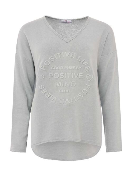 Zwillingsherz Sweatshirt 'Positive Mind'  lysegrå