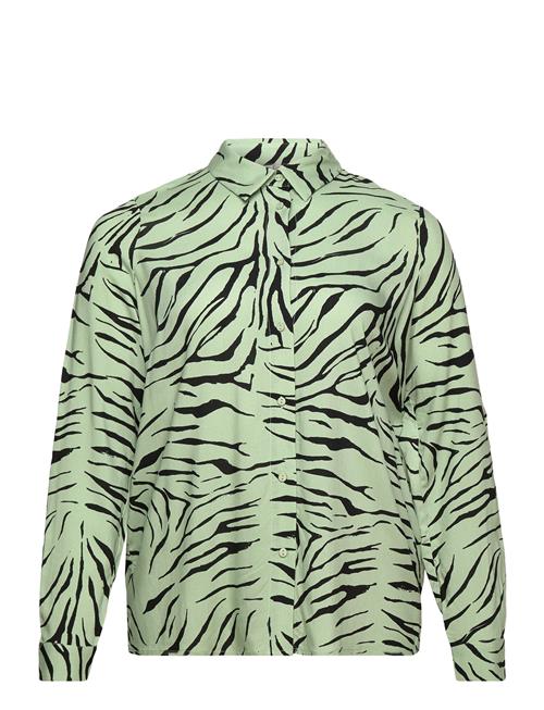 Carnova Lolli Life Ls Reg Shirt Aop ONLY Carmakoma Green