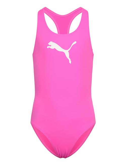 Puma Swim Puma Swim Girls Racerback Swimsuit 1P Puma Swim Pink