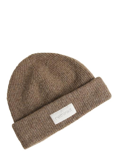 Knitted Wool Beanie Snug Rethinkit Studios Brown