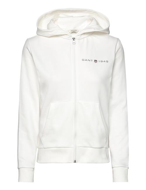 Se GANT Reg Printed Graphic Zip Hood GANT White ved Booztlet