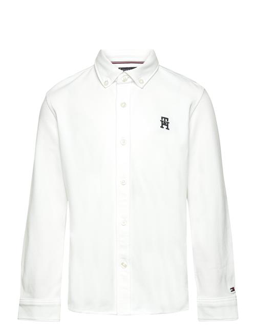 Tommy Hilfiger Monogram Stretch Pique Shirt L/S Tommy Hilfiger White