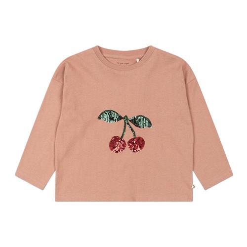 Se Konges Sløjd Lin Ls Tee Gots - Tuscany | Lyserød | 18 months ved Babyshop