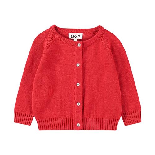 Se Molo Bobi Cardigan Adrenaline Rush | Rød | 92 cm ved Babyshop