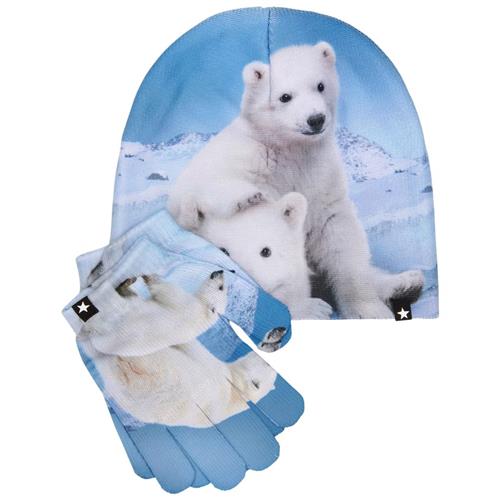 Molo Kaya Sæt Med Hue Og Handsker Polar Cubs | Blå | 3-6 years