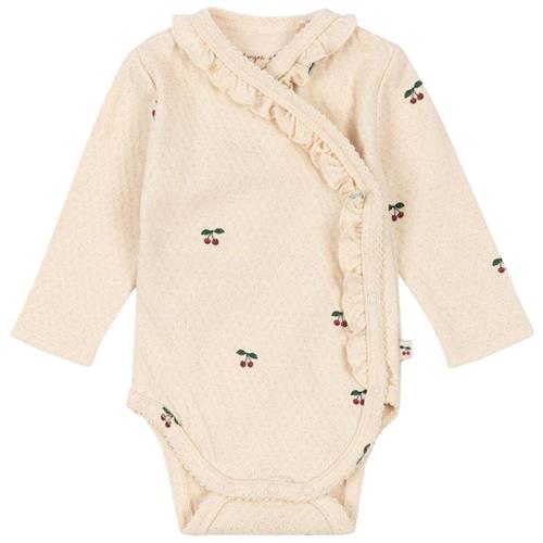 Se Konges Sløjd SUI NEWBORN FRILL BODY GOTS | Hvid | 3 months ved Babyshop