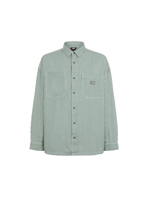 DICKIES Skjorte 'HICKORY'  smaragd / hvid