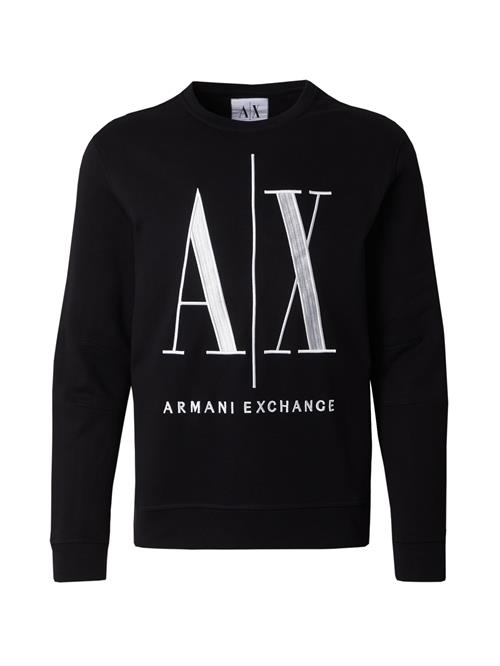 ARMANI EXCHANGE Sweatshirt  sort / hvid