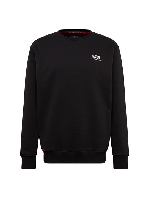 ALPHA INDUSTRIES Sweatshirt  sort / hvid