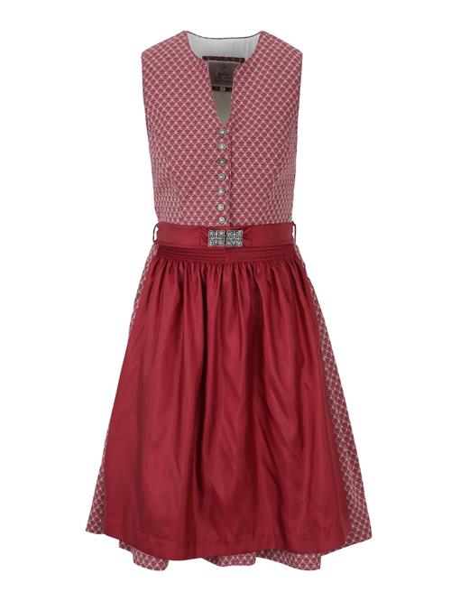 MARJO Dirndl 'Karine'  pink / rød / hvid