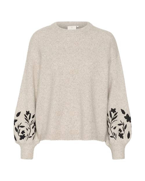 Kaffe Pullover 'Lisette'  beige-meleret / sort