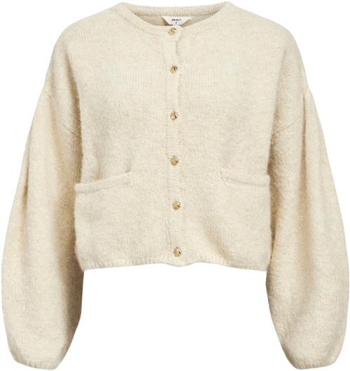 Se Object Objsaggia LO L/S Knit Cardigan 135 Kvinde White Sand/melange Sweaters Loose Fit Str S - hos Magasin ved Magasin