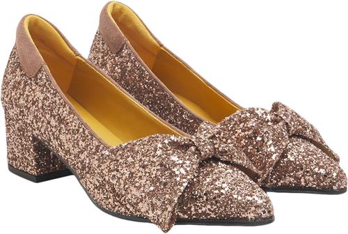 ANGULUS Sløjfepump i Funklende Glitter Kvinde 3297/3232 Clay Glitter/clay Pumps & Stiletter Str 40 - hos Magasin