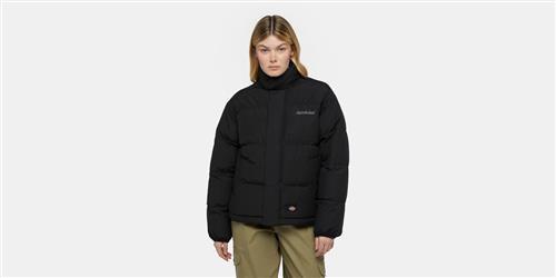 Dickies Scobey Puffer Jacket W Black Kvinde Black Overgangsjakker Str S - hos Magasin