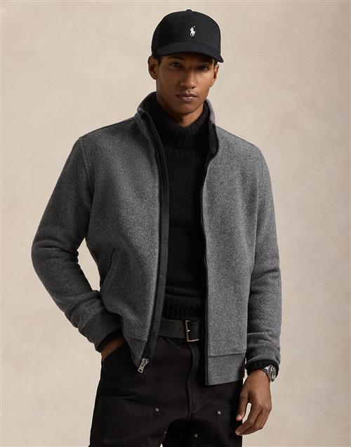 Polo Ralph Lauren Elevated Woollsl-fuz Mand Fortress Grey Heather Cardigans Str L - hos Magasin