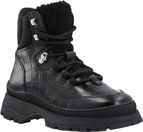 Bianco Unao City Hiker Boot #C Kvinde Black Croco Vinterstøvler Str 41 - hos Magasin