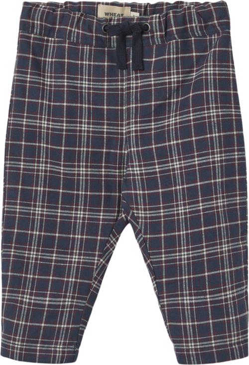 Wheat Kjole Elvira Str 68/6m - Navy Check Bukser Bomuld hos Magasin