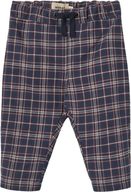 Wheat Kjole Elvira Str 86/18m - Navy Check Bukser Bomuld hos Magasin