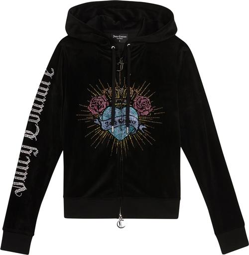 Se Juicy Couture Sacred Heart Robertson Hoodie Kvinde Black Langærmede Bluser Str S - Velour hos Magasin ved Magasin