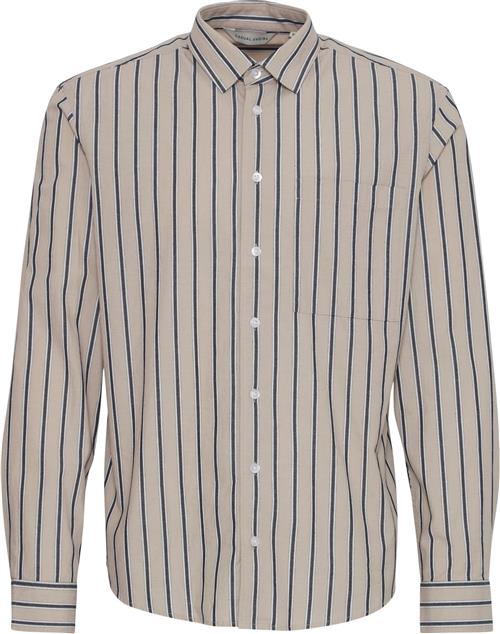 Casual Friday Cfalvin LS Dobby Striped Shirt Kvinde Silver Mink Skjorter Relaxed Fit Str S - hos Magasin