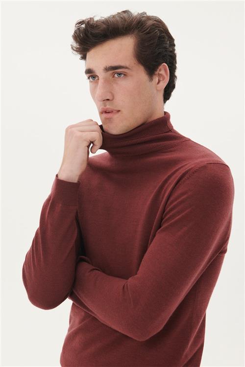 Matinique Maparcusman Merino Mand Bitter Chocolate Melange Turtlenecks Regular Fit Str L Merino - hos Magasin