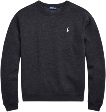 Se Polo Ralph Lauren Arctic Fleecelsl-sws Kvinde Black Marl Heather Sweaters Str L - hos Magasin ved Magasin